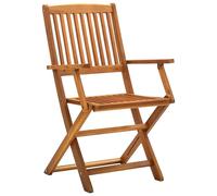vidaXL Chaises de jardin pliantes 46338 Lot de 4 Bois massif acacia H. 91 cm