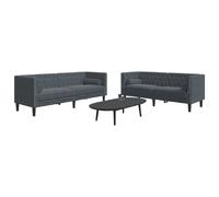 VIDAXL vidaXL Chesterfield - Gris foncé