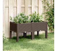 Vidaxl vidaXL Jardinière avec pieds 80x40x42 cm - Marron
