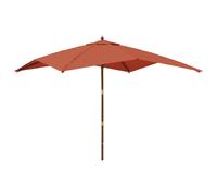 vidaXL Parasol avec mât en bois Terracota 300x300x273 cm