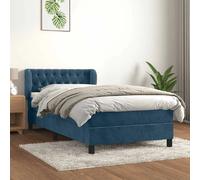 VIDAXL vidaXL sommier à lattes avec matelas - Bleu foncé 90x190 cm