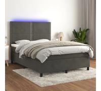 VIDAXL vidaXL Sommier LED 140x190 cm - Gris Foncé