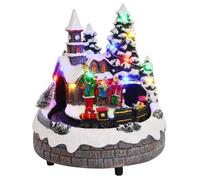vidaXL Village de Noël SALO 16 x 16 x 19 cm Résine Multicolore 4017039