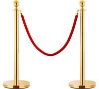 vidaXL VIP Poteau de délimitation 3 pcs. acier inoxydable Golden