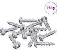 vidaXL Vis à bois 10976 pcs Argent Acier