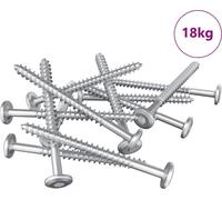 vidaXL Vis à bois 1900 pcs Argent Acier