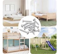 vidaXL Vis à bois 8451 pcs Argent Acier