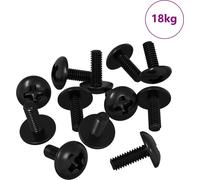 vidaXL : Vis à tête cylindrique, 8182 pièces, noires, M4 x 10 mm, en acier
