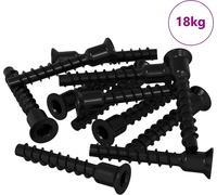 vidaXL Vis à tête cylindrique avec rondelle intégrée, 3072 pièces, noire, 7 x 40 mm, en fer