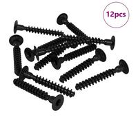 vidaXL Vis à tête de capuchon à douille 12 pcs Noir M5 x 40 mm Fer