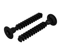 vidaXL Vis à tête de capuchon à douille 2 pcs Noir M5 x 40 mm Fer