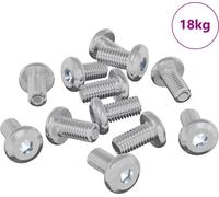 vidaXL Vis avec blocage Uni 4865 pcs Argent Acier