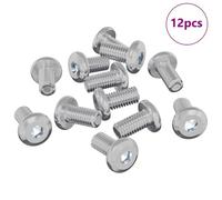 vidaXL Vis de verrou Uni 12 pcs Argenté M6 x 12 mm Acier