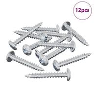 vidaXL Vis en bois 12 pcs Argenté 8,8 x 31 mm Fer