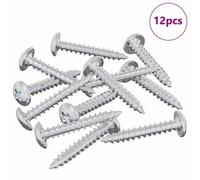 vidaXL Vis en bois 12 pcs Argenté M4 x 25 mm Acier