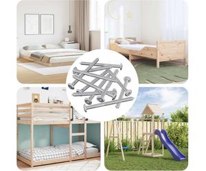 vidaXL Vis pour meubles 1200 pcs argent acier