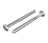 vidaXL Vis pour meubles 2 pcs Argenté M6 x 73 mm Acier