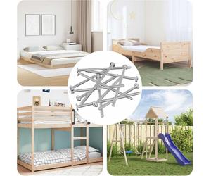 vidaXL Vis pour meubles 800 pcs argent acier