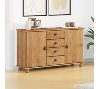 vidaXL Vitrine "ASKIM" 133,5x40x79 cm Bois de pin massif Brun