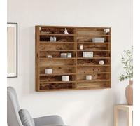 Vidaxl Vitrine Cabinet Bois Vieilli 100x8,5x75 Cm Bois Aggloméré