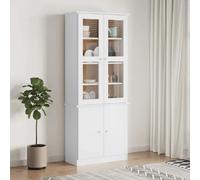 VidaXL Vitrine en Verre ALTA Blanc