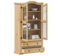 Vitrine en verre Corona 99x43x187 cm bois massif de pin