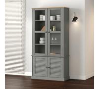 VidaXL Vitrine en verre VIGO 85x35x170 cm - Gris
