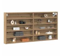 vidaXL Vitrine Montage Mural Chêne Artisanal 100 x 8,5 x 50 cm | Des lignes simples qui apportent une belle touche à n'importe quel décor, Idéal pour petits espaces,