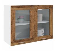 vidaXL Vitrine suspendue Lyon Bois ancien 80 x 31 x 60 cm Bois d'ingénierie