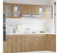 vidaXL Vitrine suspendue "Lyon" Chêne artisanal 40 x 31 x 60 cm Bois d'ingénierie 856099 Marron