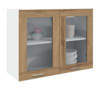 vidaXL Vitrine Suspendue Lyon Chêne Artisanal 80 x 31 x 60 cm Bois d'ingénierie