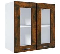 vidaXL Vitrine Suspendue Lyon Chêne fumé 60 x 31 x 60 cm Bois