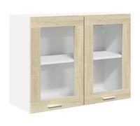 vidaXL Vitrine Suspendue Lyon Chêne Sonoma 80 x 31 x 60 cm Bois d'ingénierie