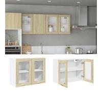 vidaXL Vitrine Suspendue Lyon Chêne Sonoma 80 x 31 x 60 cm Bois d'ingénierie