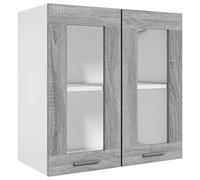vidaXL Vitrine Suspendue Lyon Gris Sonoma 60 x 31 x 60 cm Bois