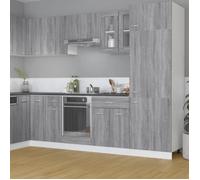 vidaXL Armoire en verre suspendue Lyon Sonoma gris 60 x 31 x 60 cm Bois d'ingénierie