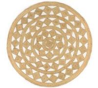 vidaXL Vloerkleed handgemaakt 180 cm gevlochten jute343614 Brun G