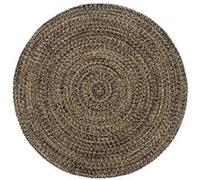 Vidaxl Tapis Fait À La Main Jute Noir Et Marron 180 Cm