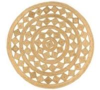 vidaXL Vloerkleed handgemaakt 210 cm gevlochten jute343615 Brun G