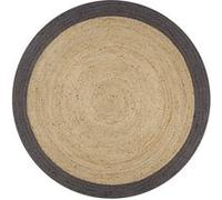 vidaXL Tapis en Jute - Bord Gris 120 cm