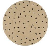 vidaXL Tapis jute Triangles fait à la main 120 cm