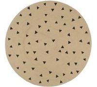 vidaXL Tapis Jute imprimé - Ø90 cm
