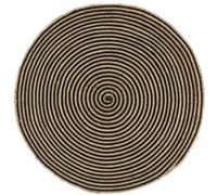 vidaXL Tapis fait main motif spirale Jute 90 cm Noir 133719