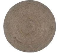 Vidaxl Tapis Fait À La Main Jute Rond 180 Cm Gris