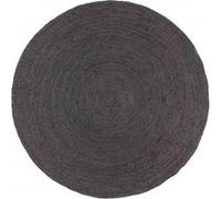 Vloerkleed handgemaakt rond 210 cm jute donkergrijs343597