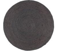 VidaXL Tapis Jute Rond - Gris Foncé
