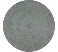 vidaXL Vloerkleed handgemaakt rond 90 cm jute olijfgroen133668 Vert G
