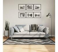 vidaXL Vloerkleed wasbaar anti-slip 120x180 cm zwart en wit136605 Noir G