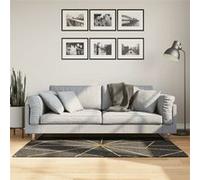 vidaXL - Tapis lavable moderne antidérapant - Noir et doré - 80 x 150 cm
