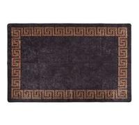 Vidaxl Tapis Lavable Antidérapant 80x150 Cm Noir Et Doré